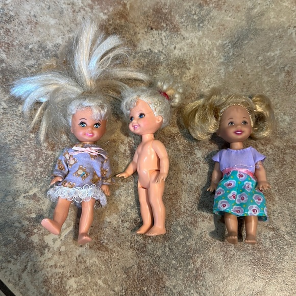 Vintage Barbie Kelly Club Friends Dolls Lot of 3 Mattel 1990s